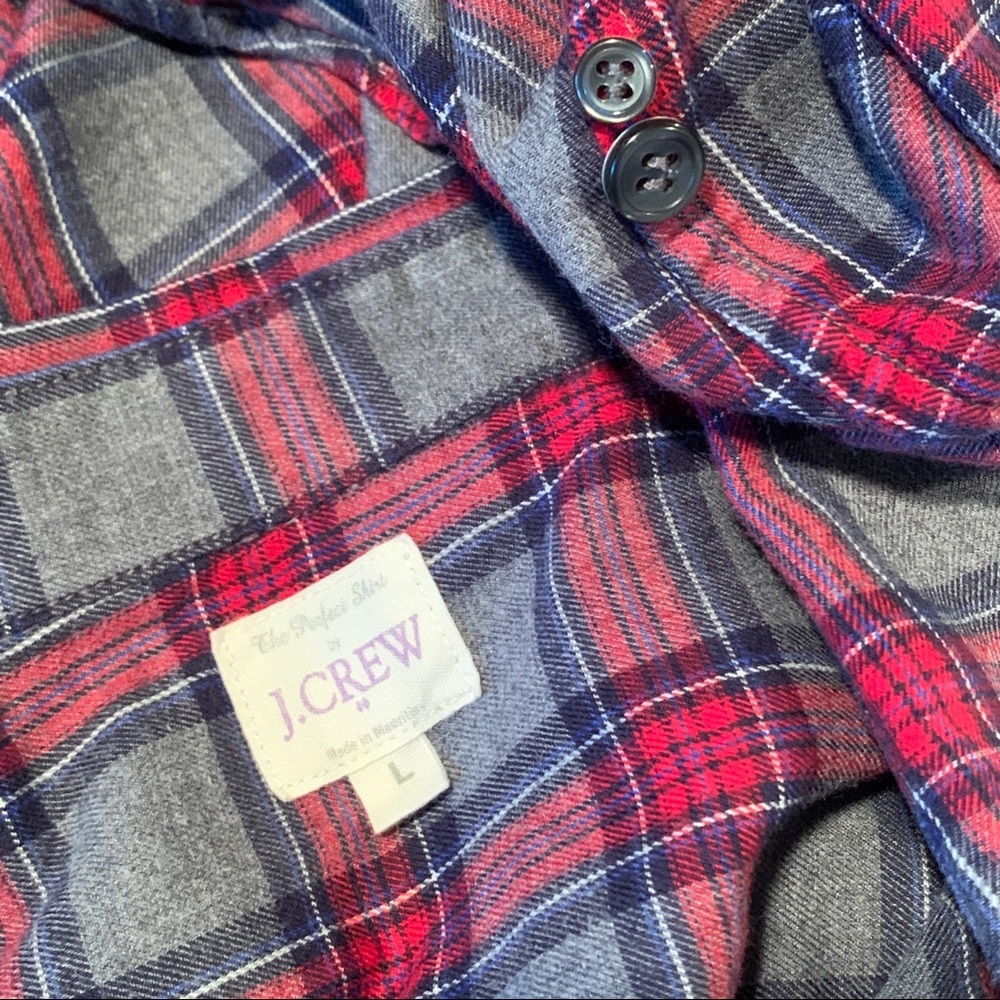 J. Crew Factory The Perfect Shirt Plaid Flannel - Picture 12 of 12